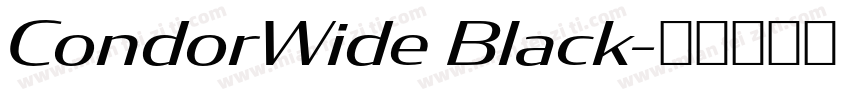 CondorWide Black字体转换
